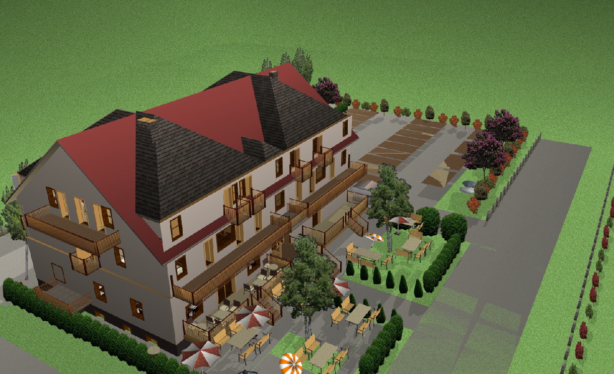 Bckerei-Caffee-Hotel Luftaufnahme NORD-WEST 2025