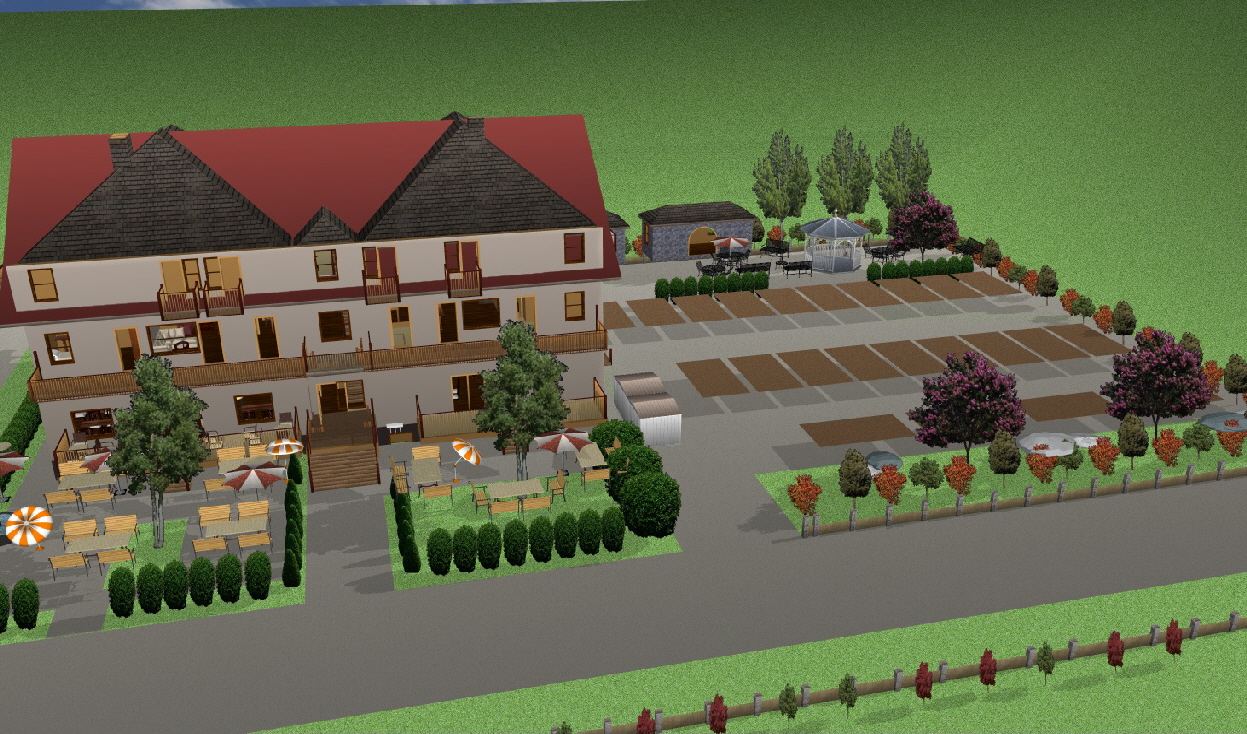 Bckerei-Caffee-Hotel Luftaufnahme WESTEN 2025